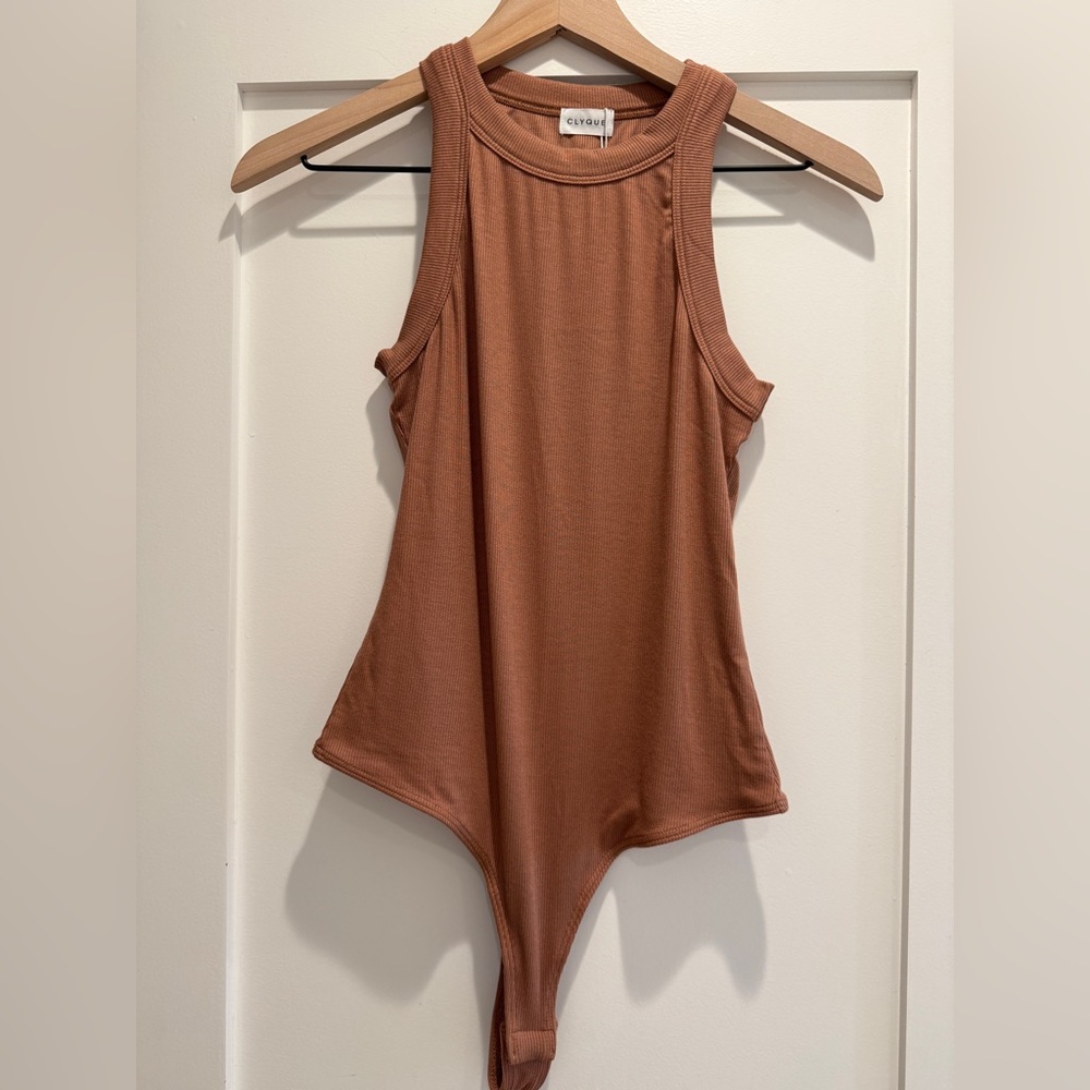 CLYQUE Brown Sleeveless Bodysuit